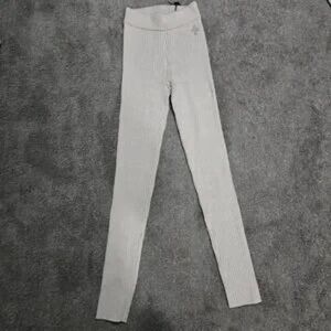 OVO Women's Ribbed Leggings in Light Gray